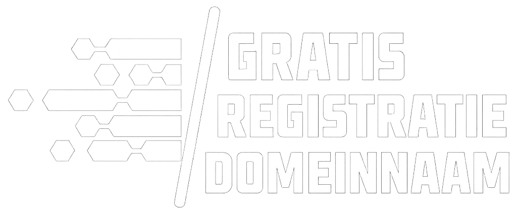 gratis registratie domeinnaam logo wit